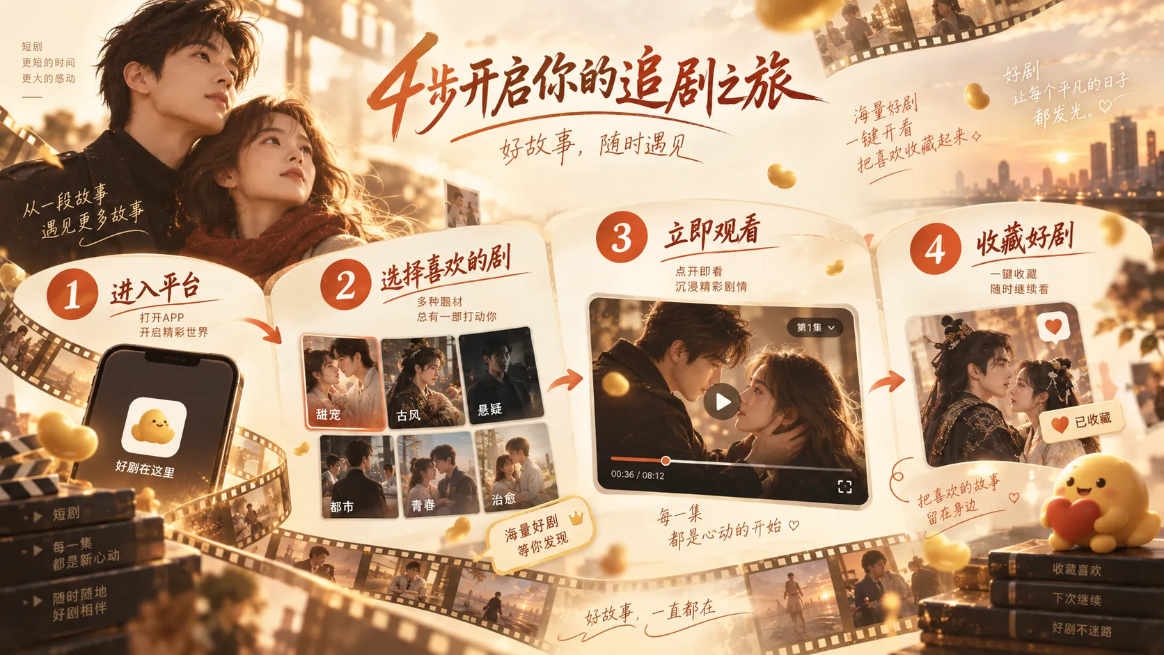 短剧观看清单的视觉示意